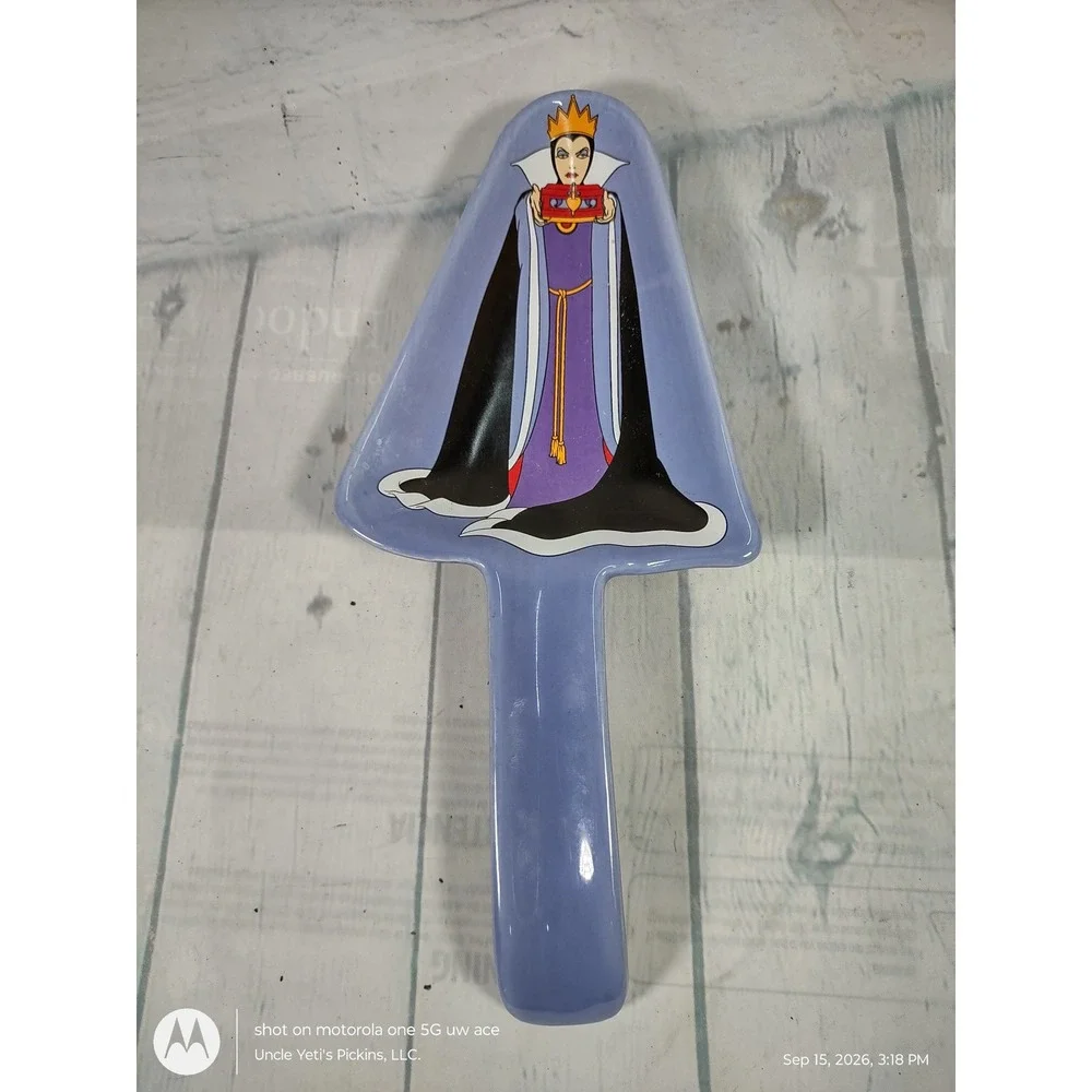 Disney Snow White Evil Queen Ceramic Spoon Rest Blue Disney Villains Collectible